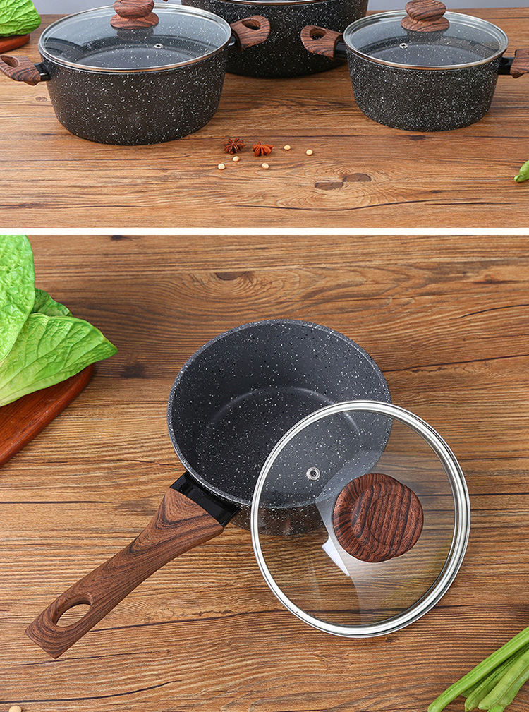 Nonstick Aluminum Cookware Sets Long Service Life For Home Kitchen
