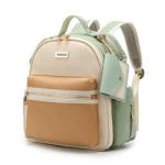 New PU Leather Mommy Nappy Bag Portable Baby Bottle Backpack Multifunction