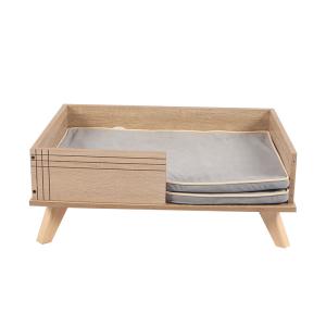 China Custom Indoor Large Wooden Pet Bed For Cat Dog wholesale