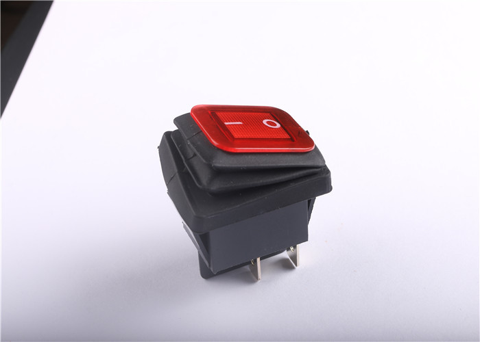 Button Waterproof Momentary Rocker Switch , Miniature Rocker Switch 32x25mm
