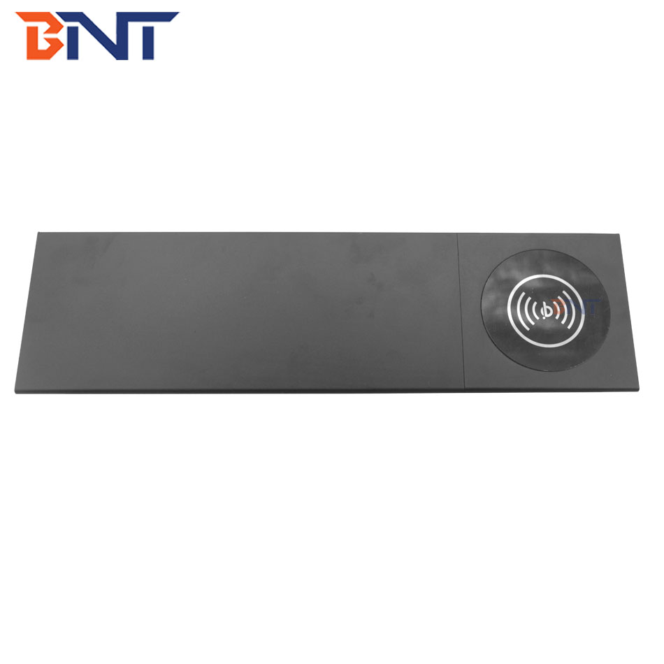 Wireless charger office sliding table power socket box with usb charger