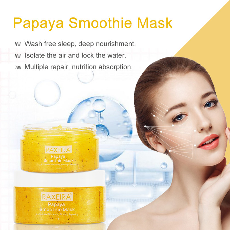 Organic Papaya Mask,Leave-In Sleeping Mask For Nourish And Smooth