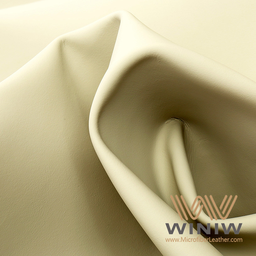 White Faux Leather Upholstery Fabric Polyurethane Substitute Leather for Car Roof