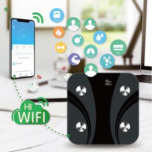 China AAA Batteries Powered Tempered Glass Top WiFi Body Scale wholesale