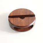 Walnut / Maple Wooden Portable Mini Speaker , Customized Smartphone Sound