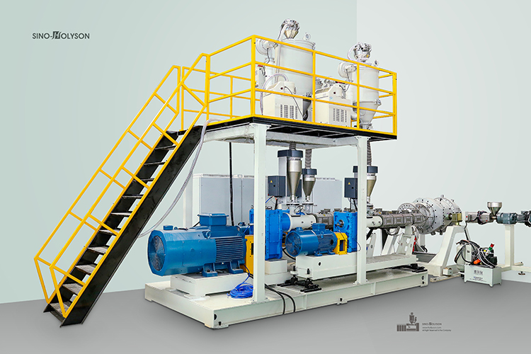 110kW Power Sino-HS 3 Layer PVC Pipe Making Machine / HDPE Pipe Machine / PPR Pipe Machine