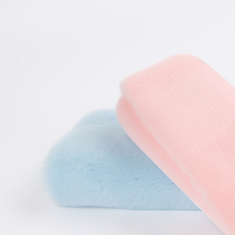 500meters Min Order Plush Fur Fabric 100% Polyester 10-20mm Density D Knitted Fabric
