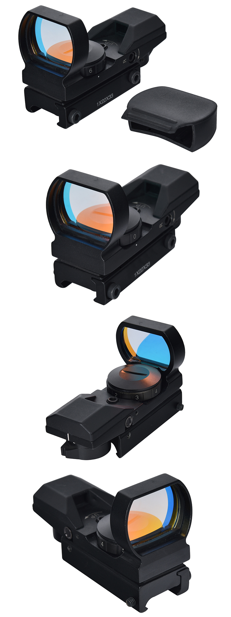 Red Dot Scope 1X22X33 MO 3/5/10/15 Maximum Output Power 0 4 Reticle Reflex Sight