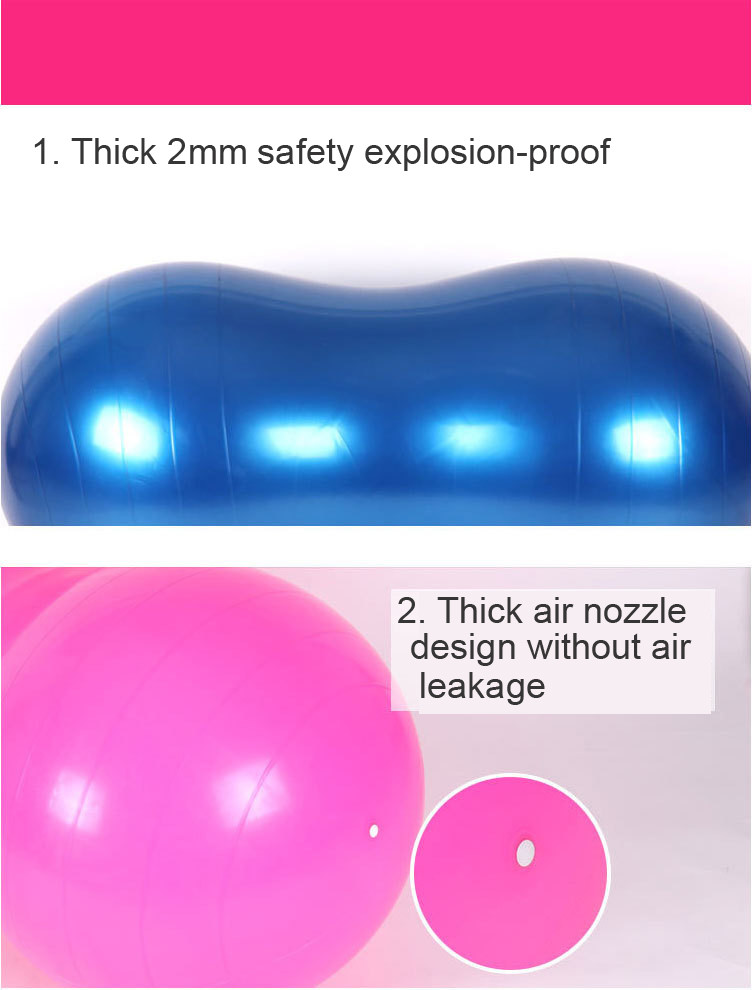 Fitness Exercise Peanut Shaped Exercise Ball Flexible 45cm