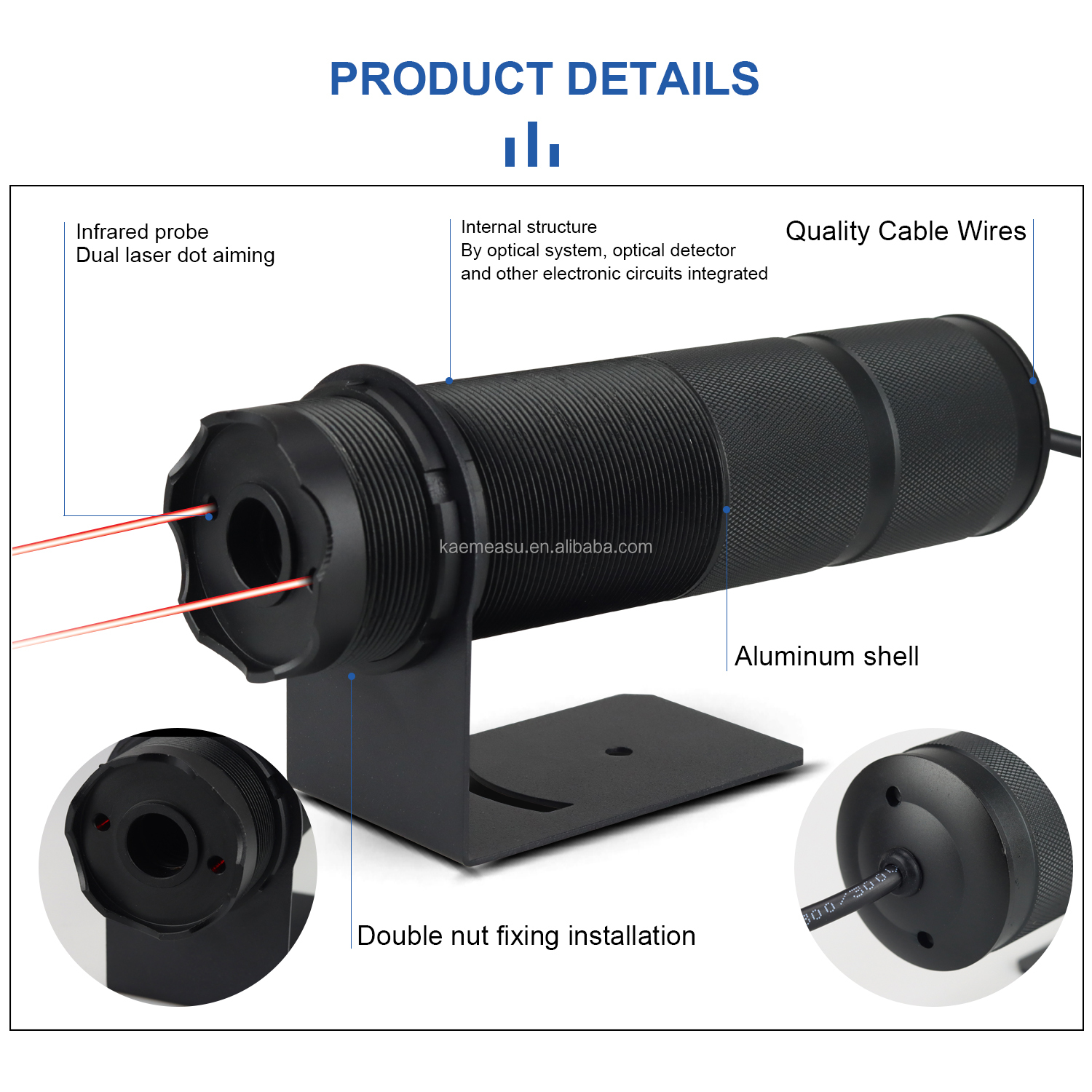 kaemeasu Temperature Transmitter High Precision Pyrometer Temperature Sensor -50~1800℃
