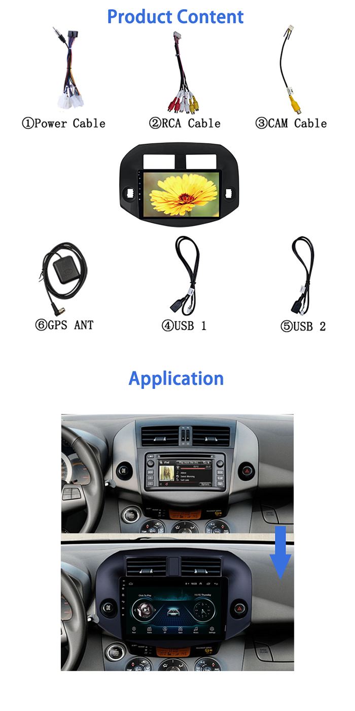 9 Inch Car Multimedia Navigation For Toyota -2019 Android 10 System Quad Core Car Radio GPS Navi Radio