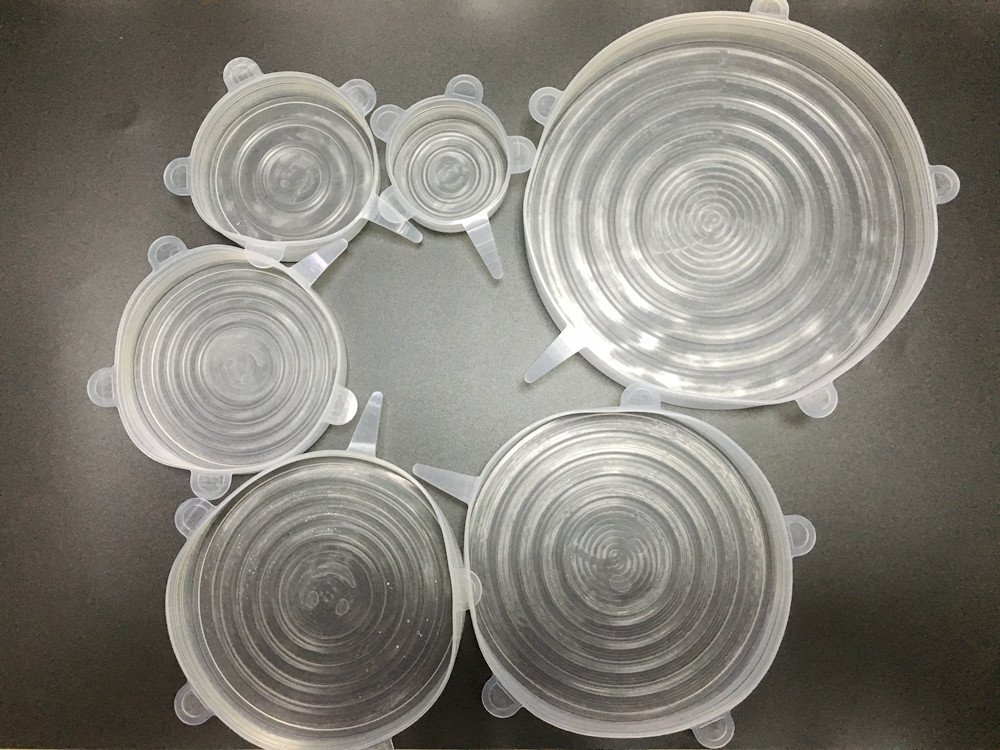 Reusable Stretch And Seal Silicone Lids Blow Molding Food Grade 100% FDA Approved
