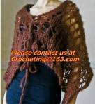 Hand Knitted Poncho, Brown Scarf,Wool Knitted Sweater Green Free Knitting