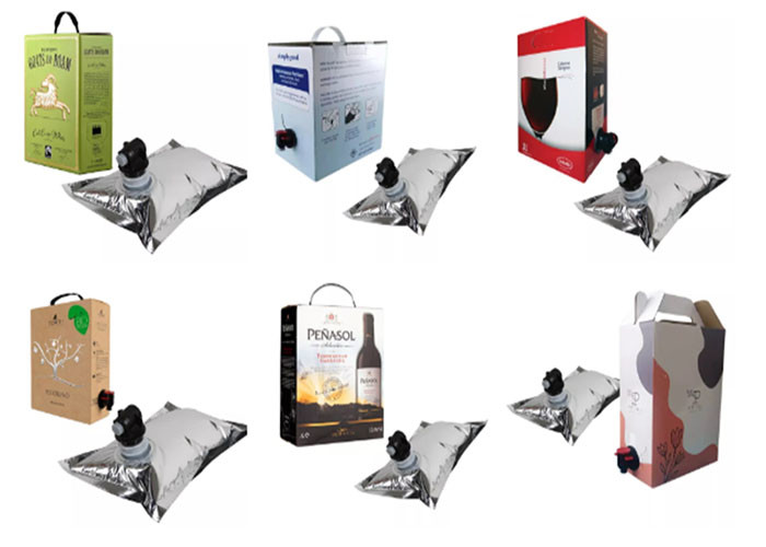 BPA Free Bib Bag In Box Aluminum Dispenser Wine Packing With Tap