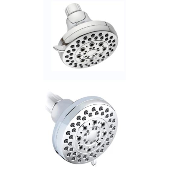 Chrome Finished Multi-Function Shower Head For High Pressure Water Saving In Bathroom
