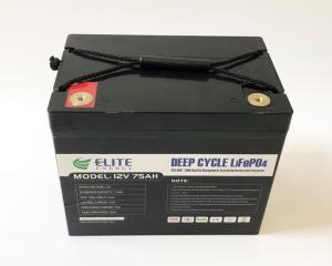 China Deep Cycle 12V 75Ah Rechargeable Lithium Battery 960Wh Energy wholesale