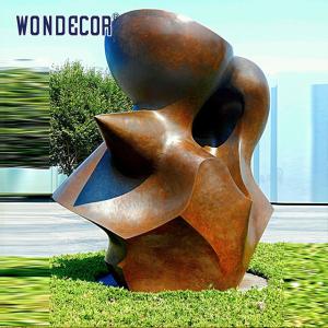 China Large Outdoor Art Sculptures Raise Funds For Geometric Copper Sculptures wholesale