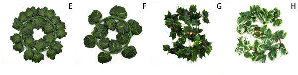 2.3m Fake Ivy Leaves Garland Vine Creeper Grape Foliage Carton Packing