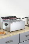 Restaurant 11L 11L Industrial Double Electric Deep Fryers with Heating
