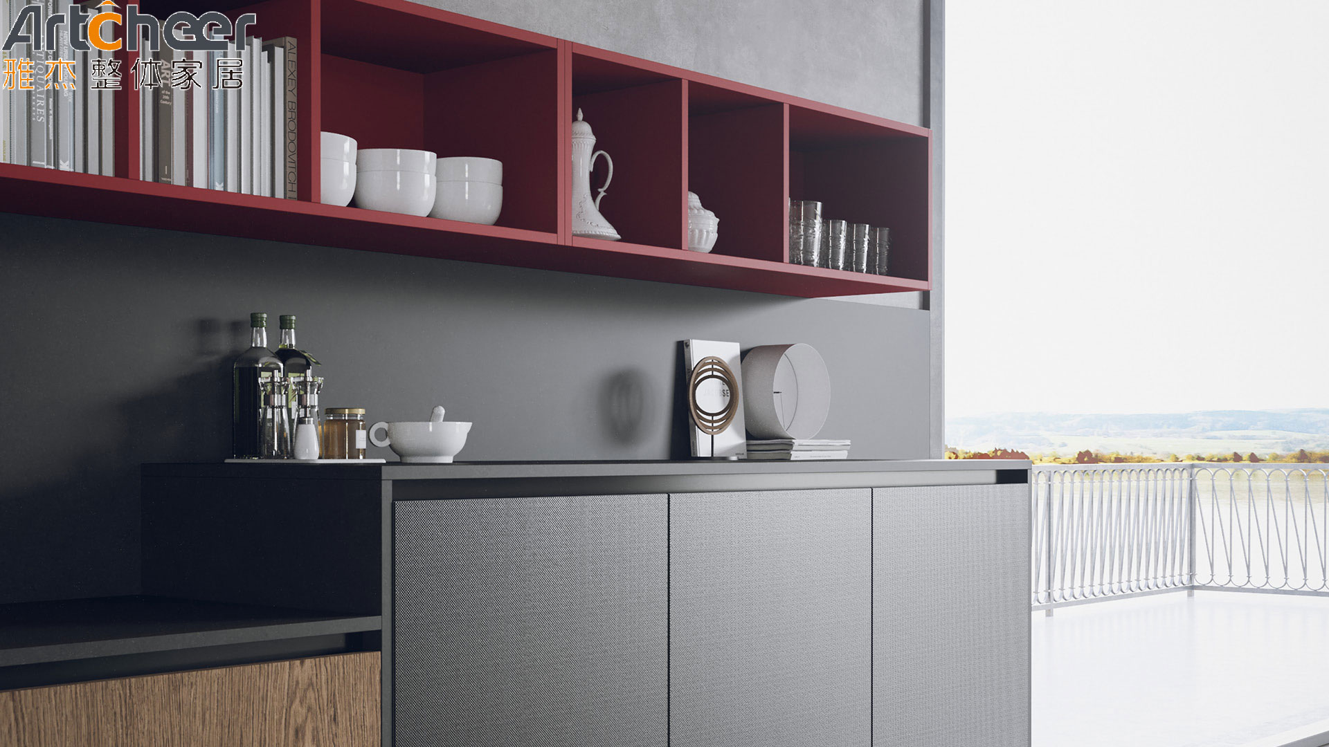 Kitchen Cabinet Modern Wood With Portable And Plywood Wood Type