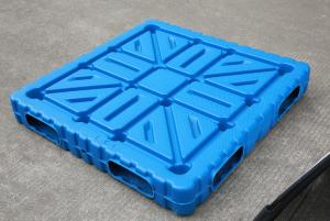 China 1100*1100mm Double Face PE Blow Molding Plastic Pallets wholesale