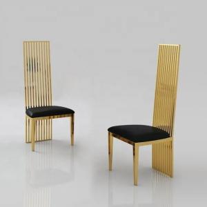 China High Back Stainless Steel Dining Chairs With 350KG Loadage wholesale