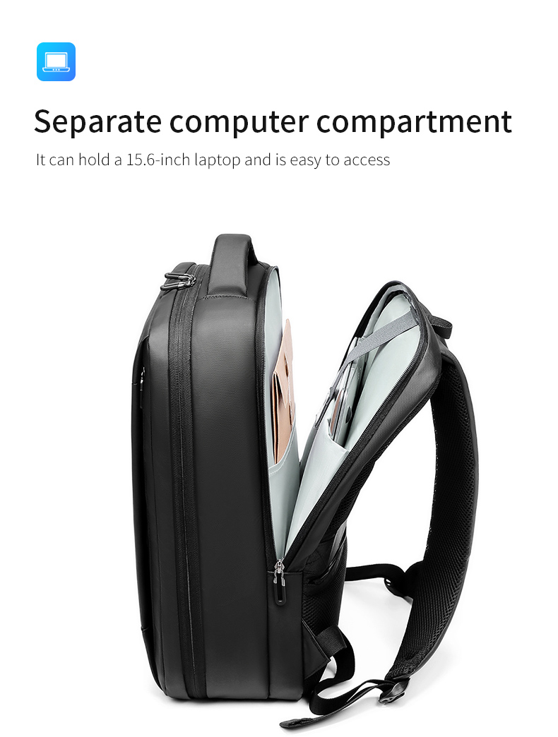 Factory hot sell custom black backpack men light Laptop Bags high quality school backpack fashion backpack bag