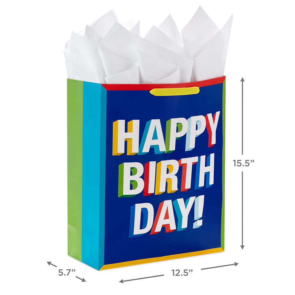 CMYK Printing Custom Printed Shopping Paper Bag With Logo for Birthday Celebration