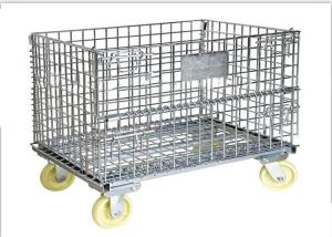China 1200Kgs Metal Mesh Container , L1000mm Wire Container Storage Cages wholesale