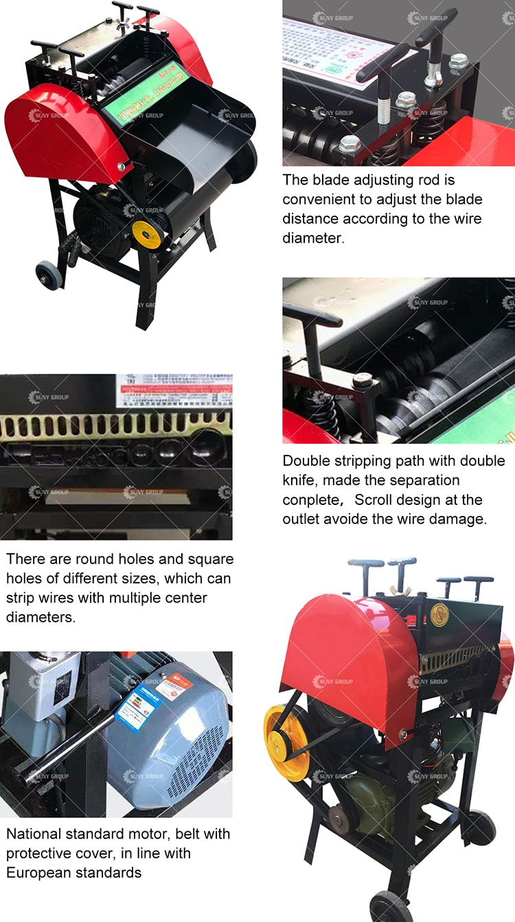 220V/380V Automatic Waste Copper Wire Stripping Machine for Cable Recycle Industry