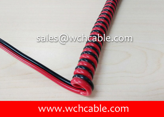 UL21252 Non Silicone Flat Paralled Curly Cable 80C 300V