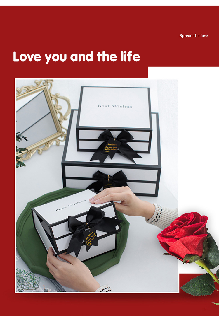 Whole Sales Luxury Clothes Perfume Gift Set Package Ribbon Bow Magnetic Closure Cardboard Folding Gift Box