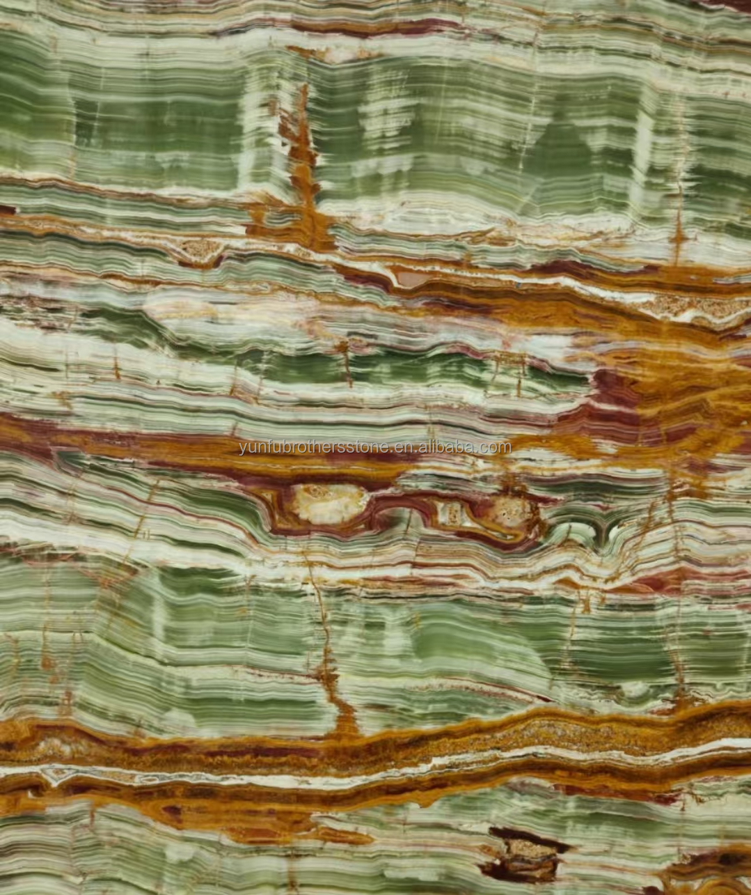 Polished Surface Finishing Pakistan Bamboo Onyx Marble Slabs for Table Modern Design Style