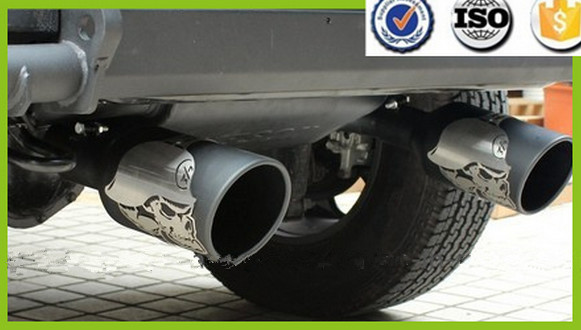 Skull Muffler Exhaust with Double Pipes for Jeep Wrangler Jk