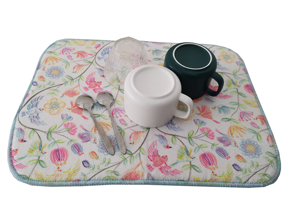 Reusable Washable Dish Drying Mat Microfiber Dish Drying Pad