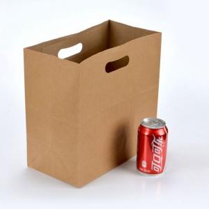 China Vintage Kraft Brown Paper Handle Grocery Gift Merchandise Carry Retail Bags wholesale