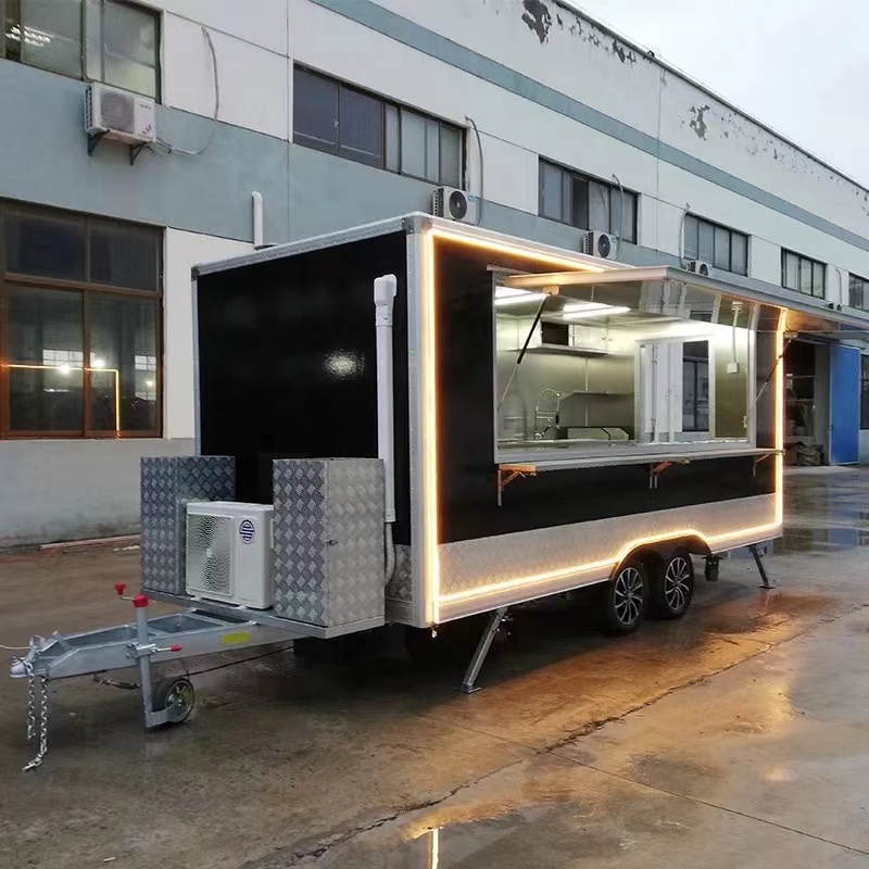 Square Style Food Tow Trailer for Mobile Snacks and Beverages in High Demand
