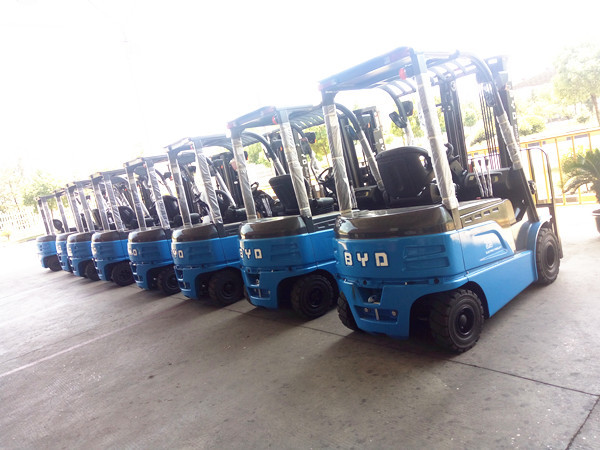 Dual Motor Battery Powered Forklift , Electric Fork Truck For Material Handing