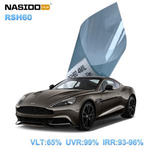 China NASIDO 2HD Metal Ceramics Safety Film 4 mil VLT60% reduce fading color film car Windshield FILM for new cars wholesale