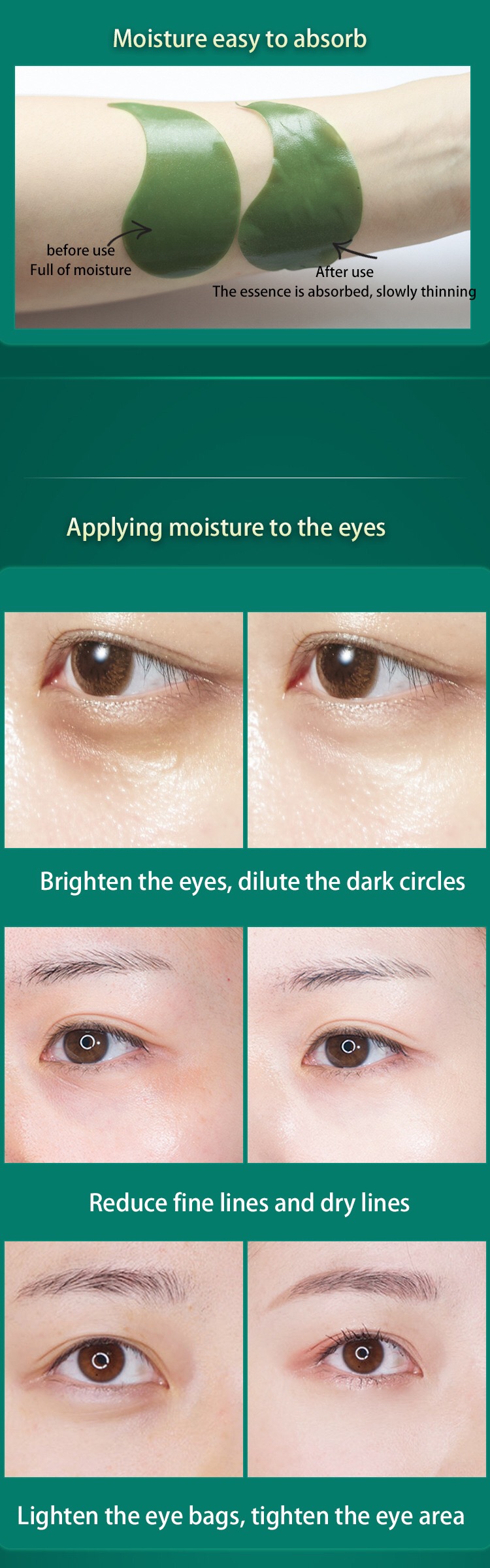 Private Label Eyecare Cosmetics Collagen Eye Pads For Dark Circles
