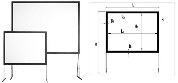 High Definition Fast Fold Screens , Customized Flexible Folding Projector Screen For Theater