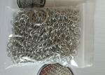6'' Ss Round Cookware Chainmail Scrubber Cleaning Cast Iron Pan