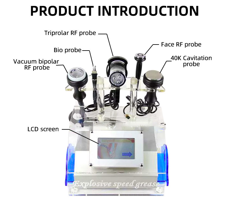 5 In 1 Vacuum Ultrasonic Cavitation Radio Frequency Machine Face Lift Lipo Laser Device