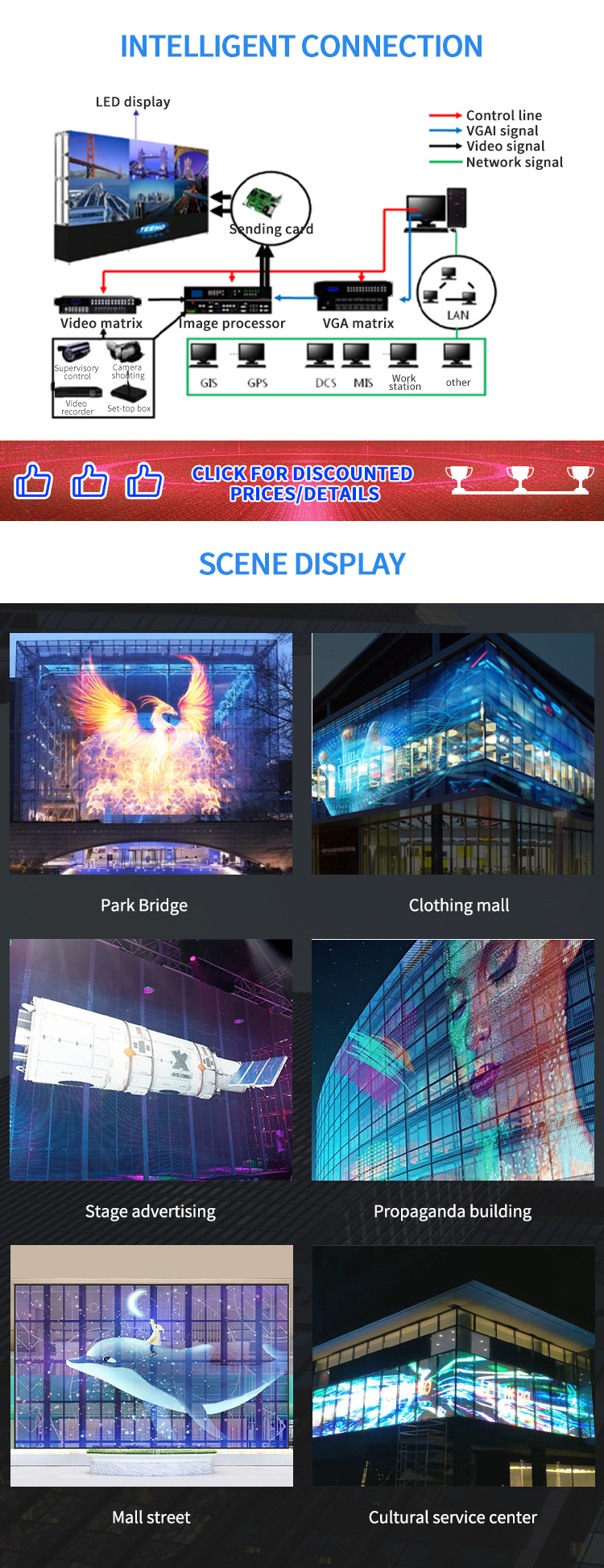 Clear Transparent LED Display Screen Rental HD P3.91-7.82 For Outdoor Events