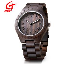 China Water Resistant Retro Chronograph Watches Ebony Wristwatch Customized Logo wholesale
