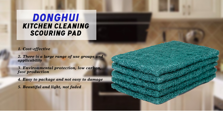 Heavy Duty Green Nylon Scourer Moisture Proof Wear Resistance Custom
