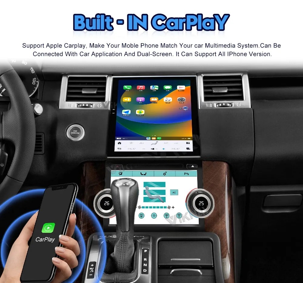 10.4 Inch Touch Screen Stereo For 2005-2013 Range Rover Sport L320 128G Navigation GPS Multimedia Player Carplay 4G