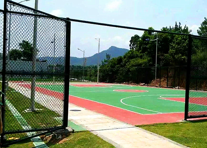 5mm Metal 4 Foot Chain Link Fence Pvc Diamond Mesh Fencing Smooth Surface