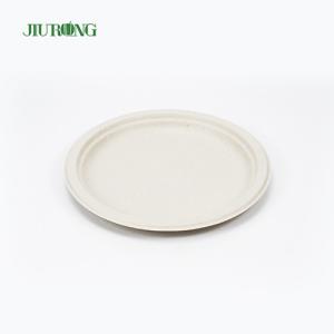 China Sushi Biodegradable Sugarcane Bagasse Plates Recycled 155mm Jiurong wholesale