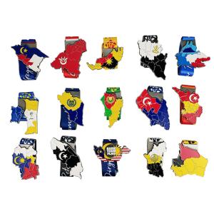 China Custom Map Zinc Alloy Soft Enamel Medals Meticulously Crafted wholesale